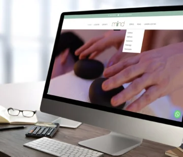 Homepage del sito Centromind su monitor desktop