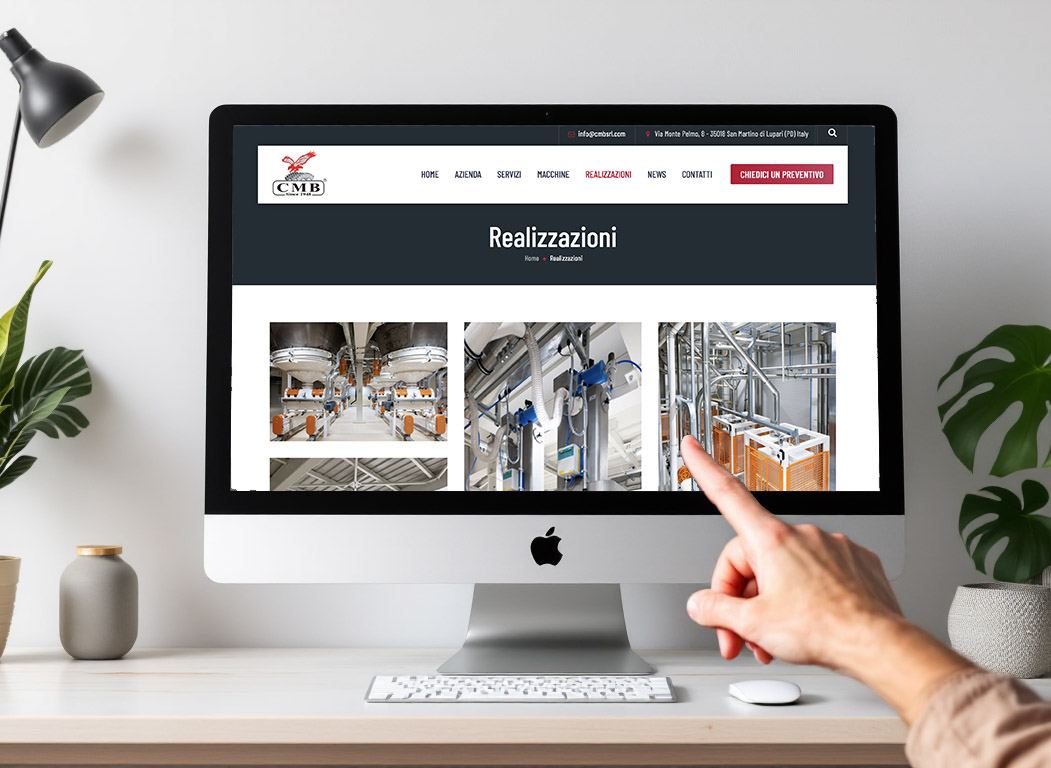 Anteprima della scheda tecnica multilingua dei macchinari CMB