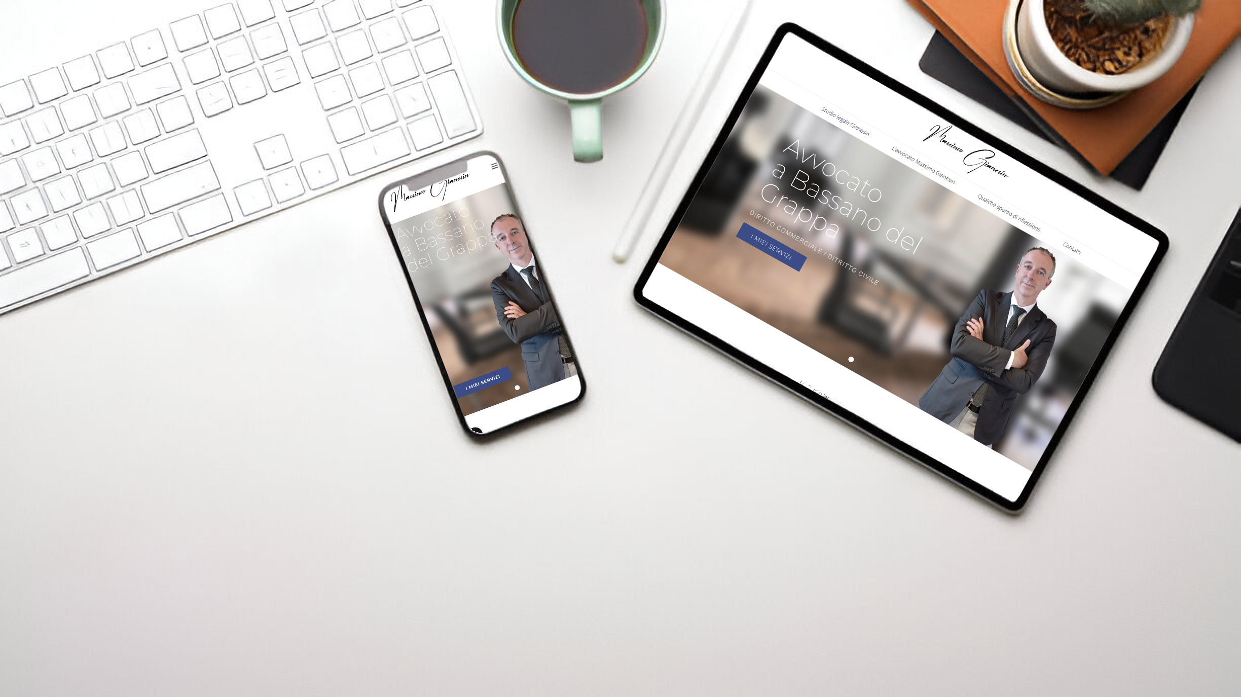 Layout pulito del sito WordPress per avvocati a Bassano del Grappa