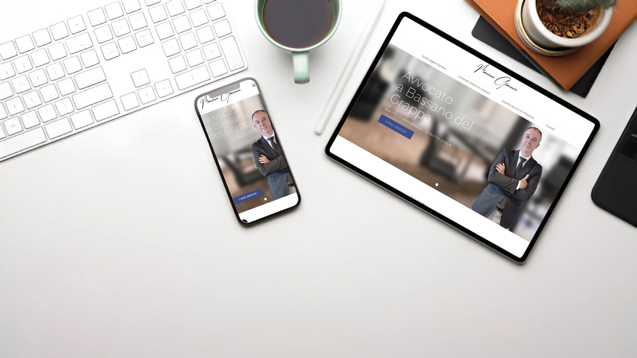 Layout pulito del sito WordPress per avvocati a Bassano del Grappa
